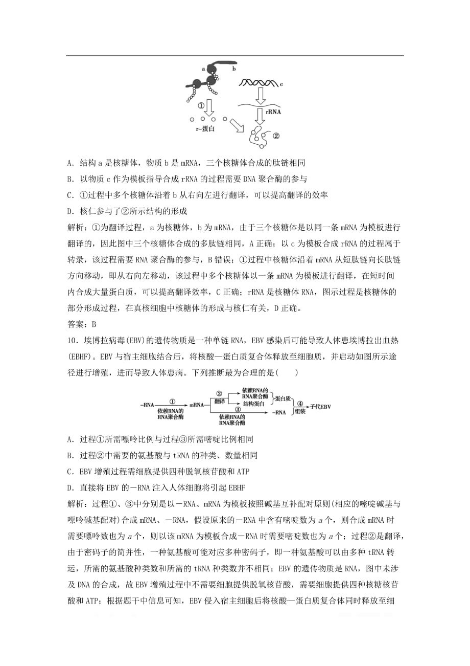 京津鲁琼专用2020版高考生物二轮复习专题三第一讲遗传的分子基础练_第4页