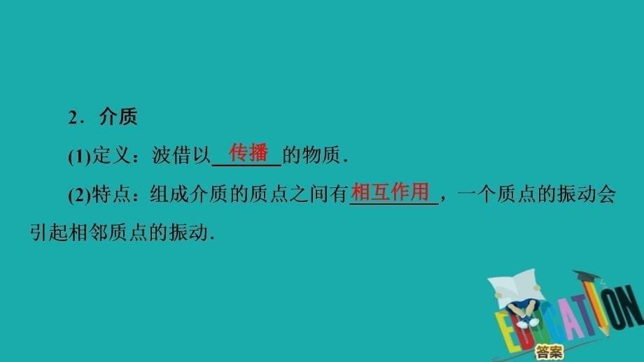 （新教材）20版物理人教版高二上选择性必修第一册课件：主题2 7　波的形成_第5页