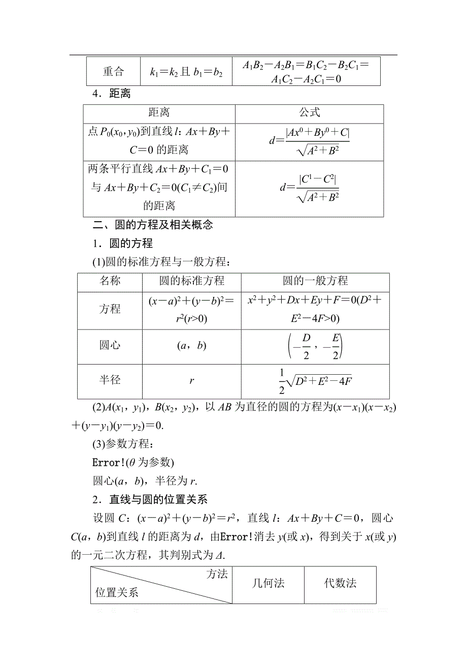 2020版新高考二轮复习理科数学教学案：第二部分第9讲　解析几何_第2页