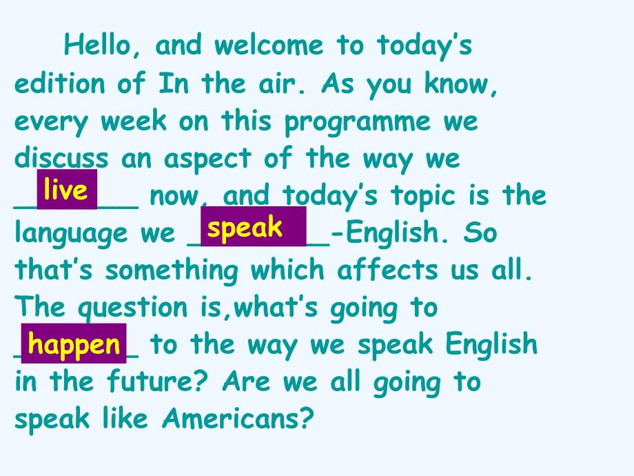 外研版高中英语必修5 Module 1《British and American English》课件vocabulary and listening_第4页