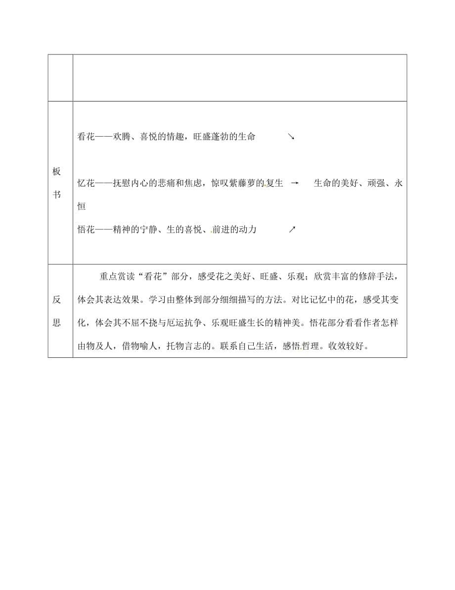 天津市滨海新区七年级语文下册第五单元17紫藤萝瀑布导学案无答案新人教版（通用）_第5页