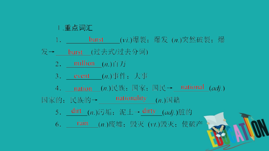 2019-2020学年人教版英语必修一培优教程课件：Unit 4 Earthquakes4-2_第4页