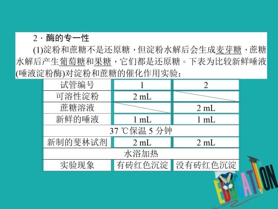 2019-2020学年高中生物人教版（2019）必修一课件：第五章 第1节 降低化学反应活化能的酶 2酶的特性_第5页