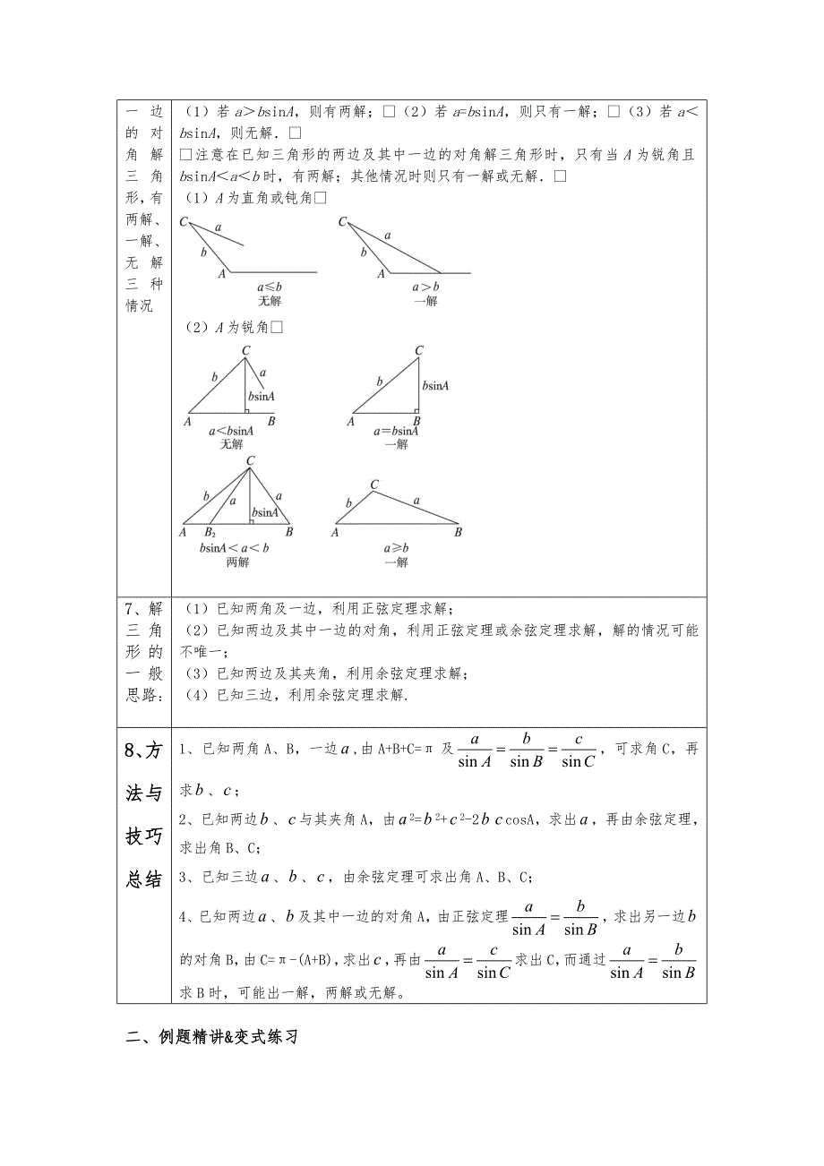 正余弦定理知识点权威总结_第2页