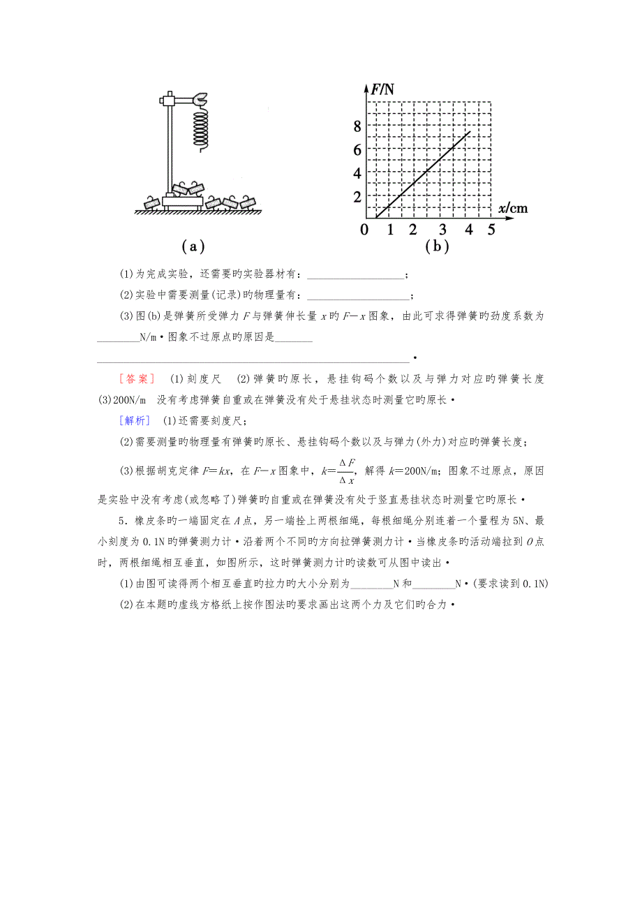 高考物理总练习2_4实验(一)探究弹力与弹簧伸长量的关系_第2页