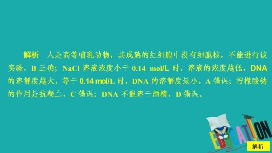 2020生物同步导学人教选修一课件：专题5　DNA和蛋白质技术　水平测试_第5页