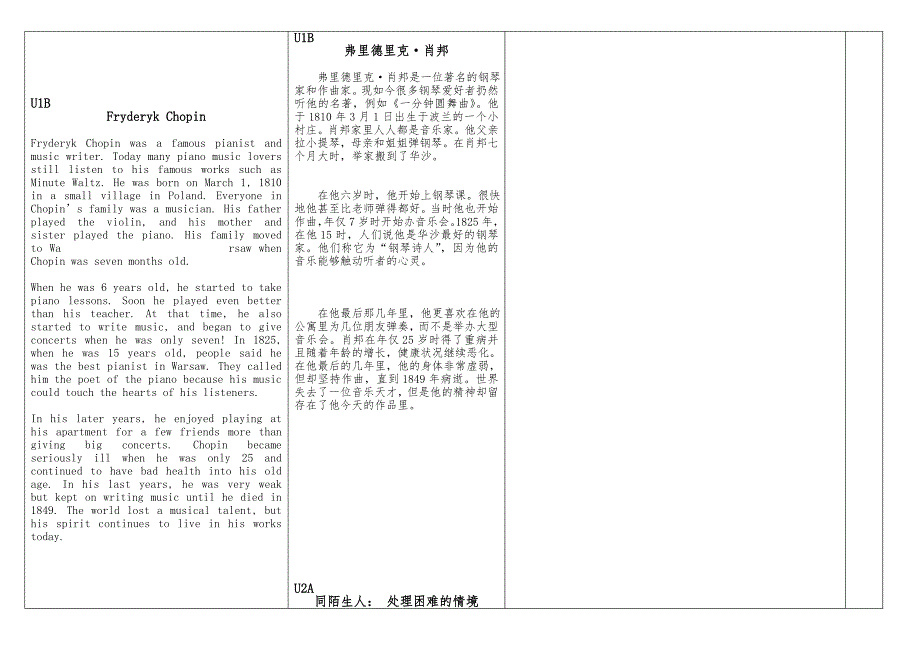 鲁教版英语八年级（下册）课文翻译与挖空练习_第2页