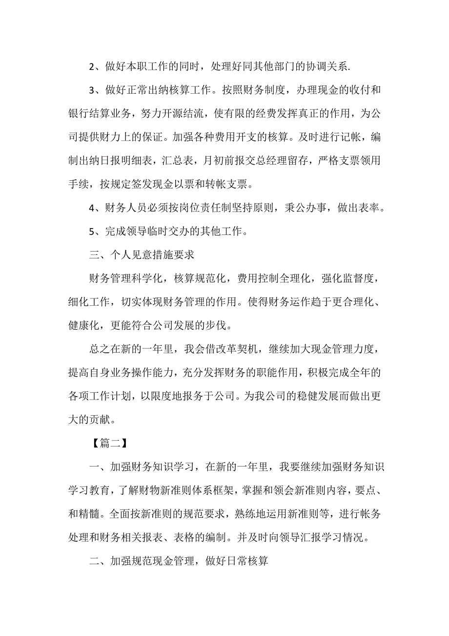 公司财务个人工作计划2020_第2页