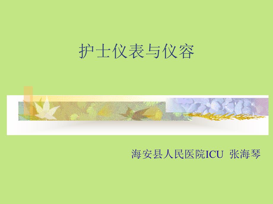 《护士仪容与仪表》PPT课件.ppt_第1页