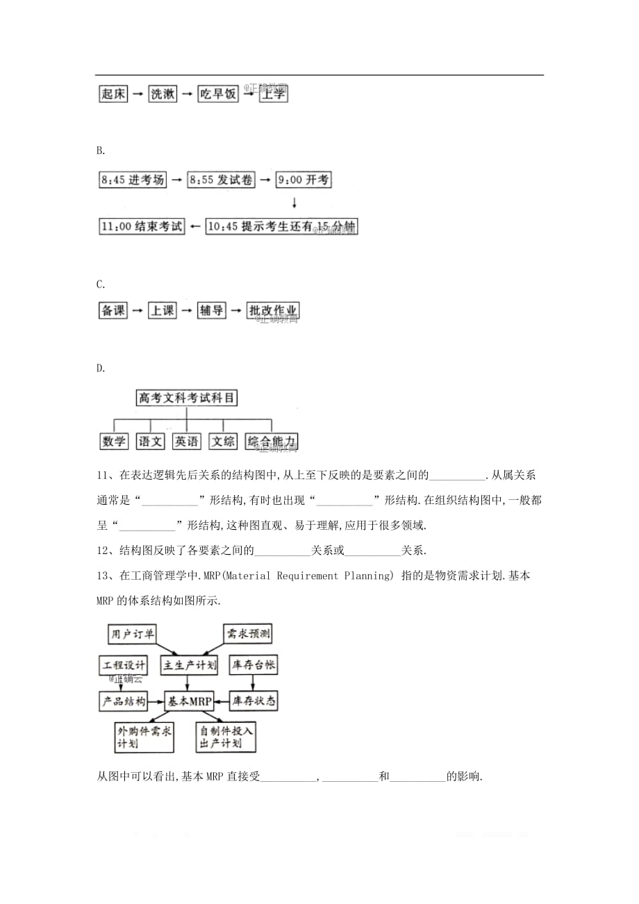 2019-2020学年高二数学人教A版选修1-2同步练习：4.2 结构图_第4页