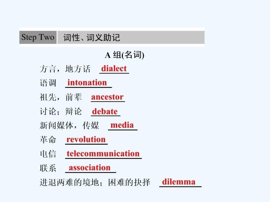 外研版高中英语选修8 Module 4《Which English》配套课件Vocabulary Breakthrough_第5页