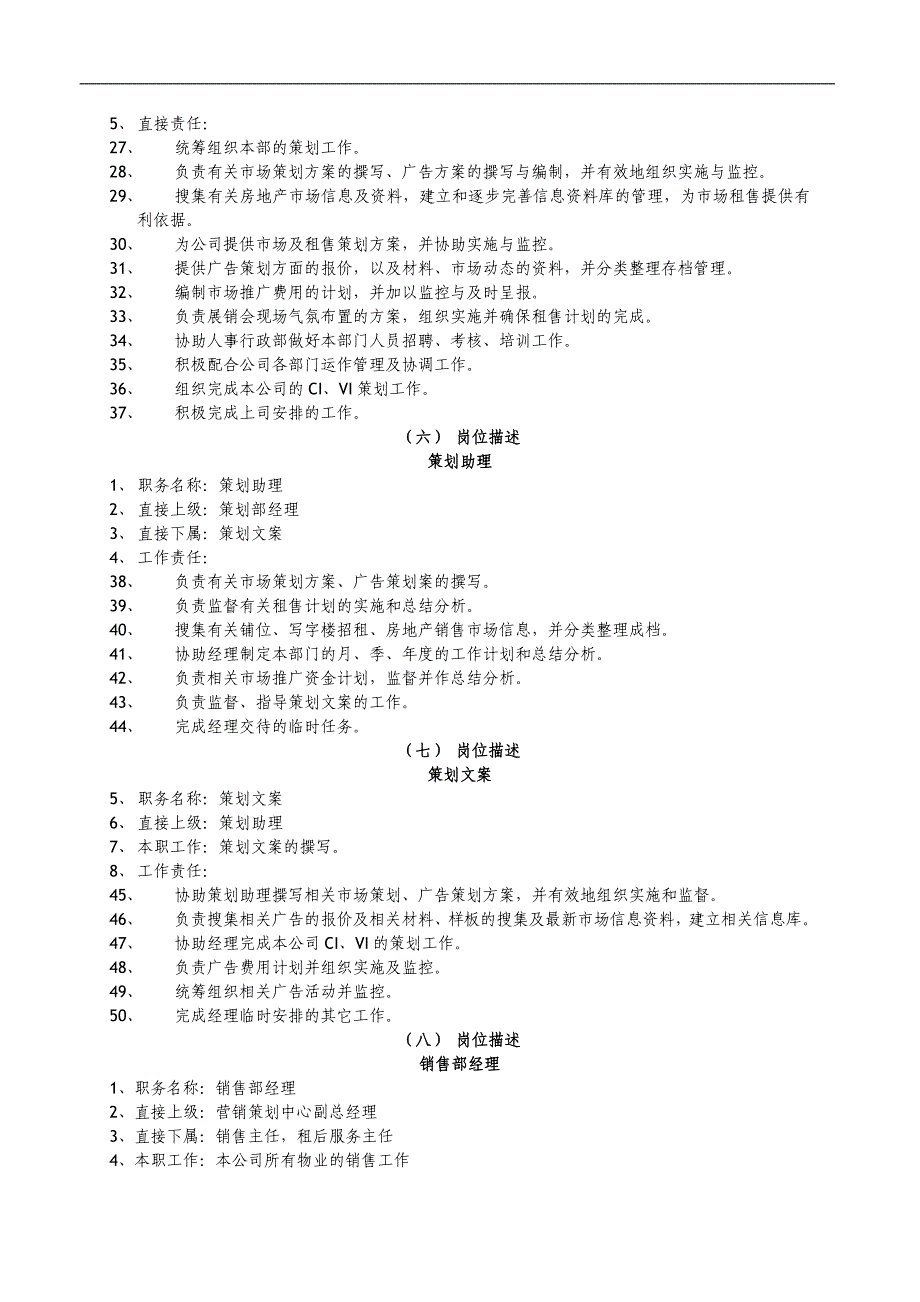 （岗位职责）房地产公司岗位图及说明书汇编_第4页