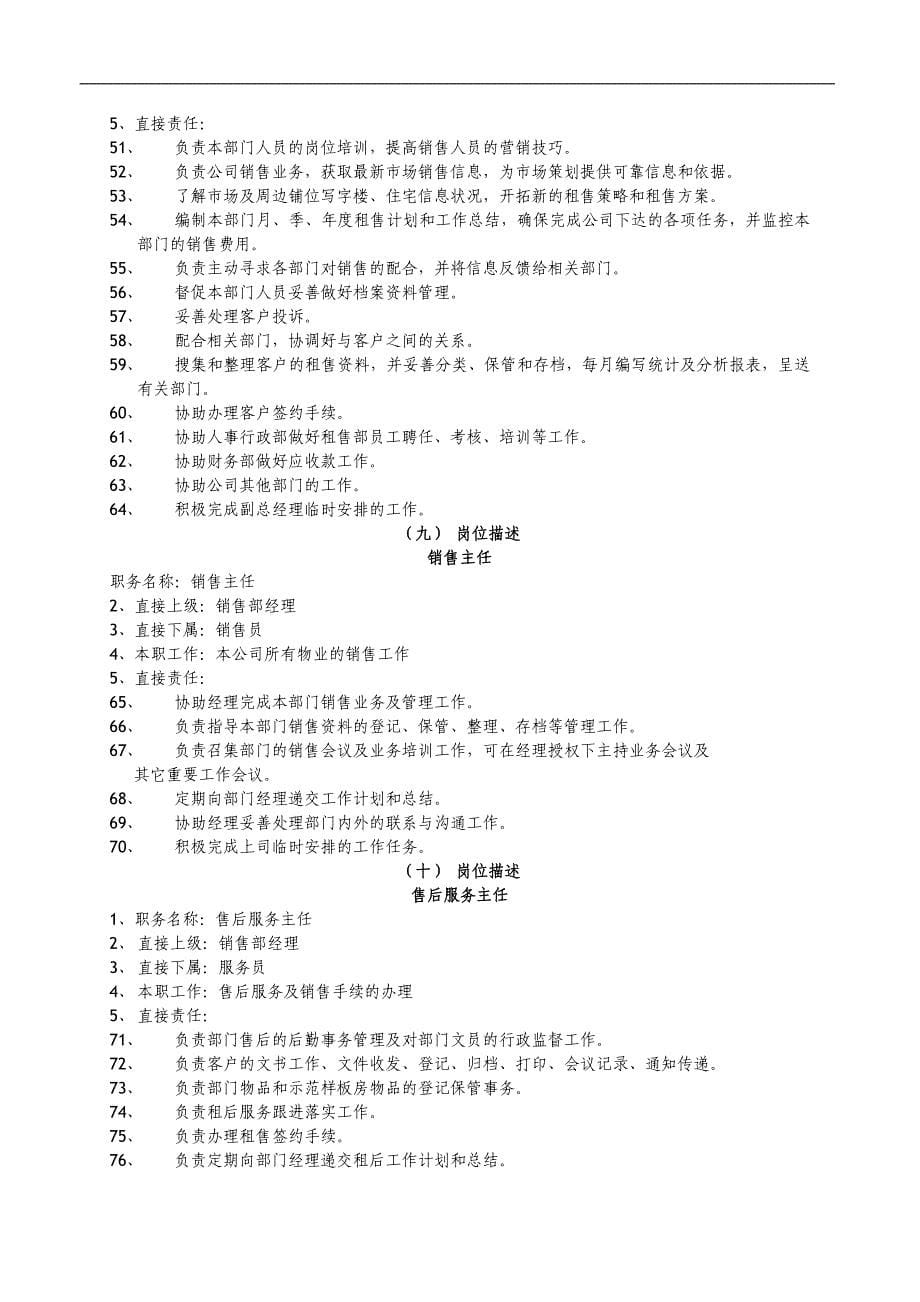 （岗位职责）房地产公司岗位图及说明书汇编_第5页