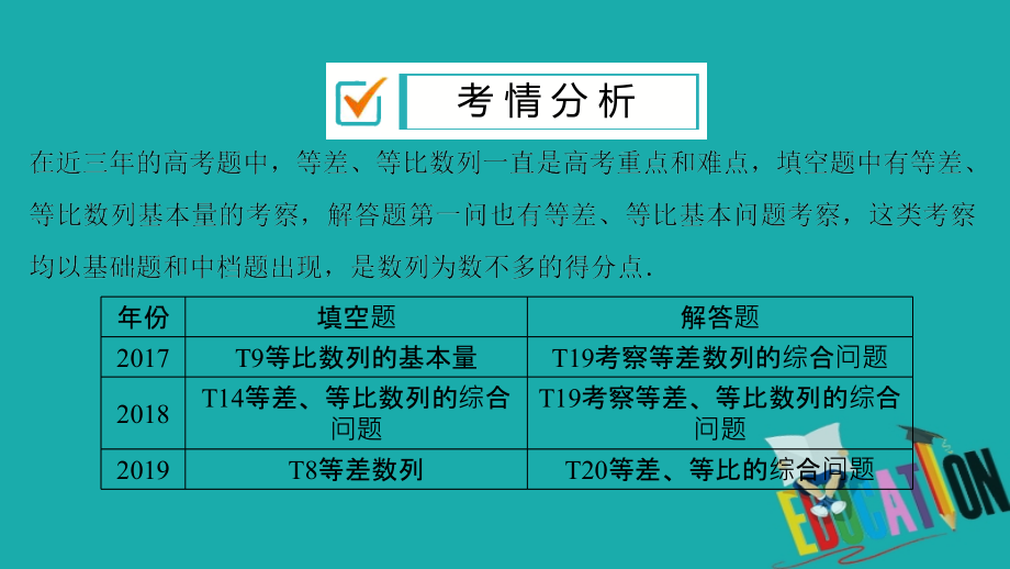 2020版高分宝典高考数学二轮微专题复习（江苏专用）课件：微专题十六等差、等比数列_第2页