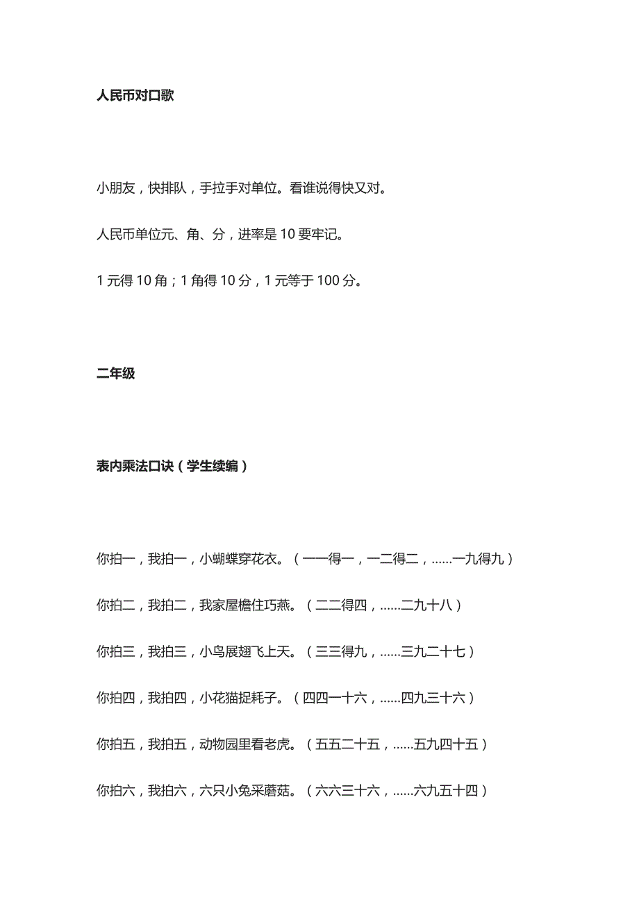 小学数学儿歌汇总1-6年级_第3页