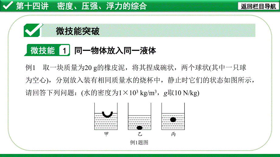 2020年河北《试题研究》精讲本 河北中考物理考点研究 14.第十四讲 密度、压强、浮力的综合.pdf_第3页