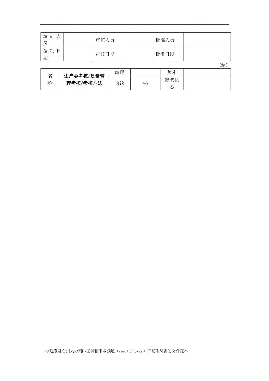 （绩效考核）生产类考核质量管理考核考核方法_第5页