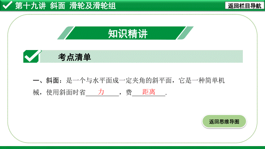 2020年河北《试题研究》精讲本 河北中考物理考点研究 19.第十九讲 斜面 滑轮及滑轮组.pdf_第3页