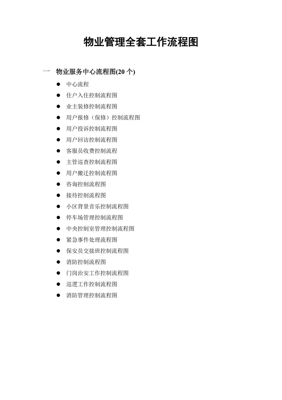 （流程管理）物业管理全套工作流程图_第1页