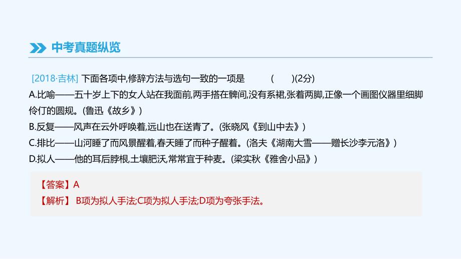 吉林专用中考语文高分一轮专题03修辞课件_第2页