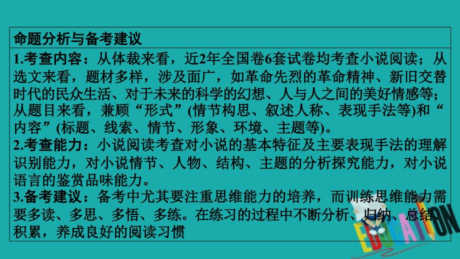 2020高考语文专题复习课标通用版课件：专题3 文学类文本阅读 微专题_第3页