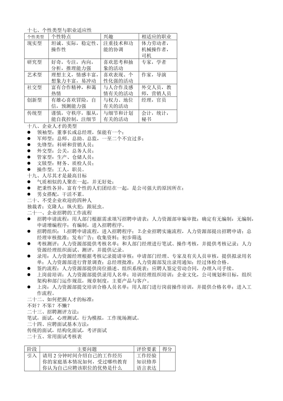 （招聘面试）复习资料人才选拔与测评系统_第2页