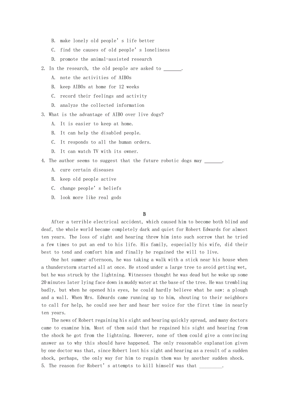 内蒙古呼和浩特市回民中学高二英语上学期期末考试试题_第2页