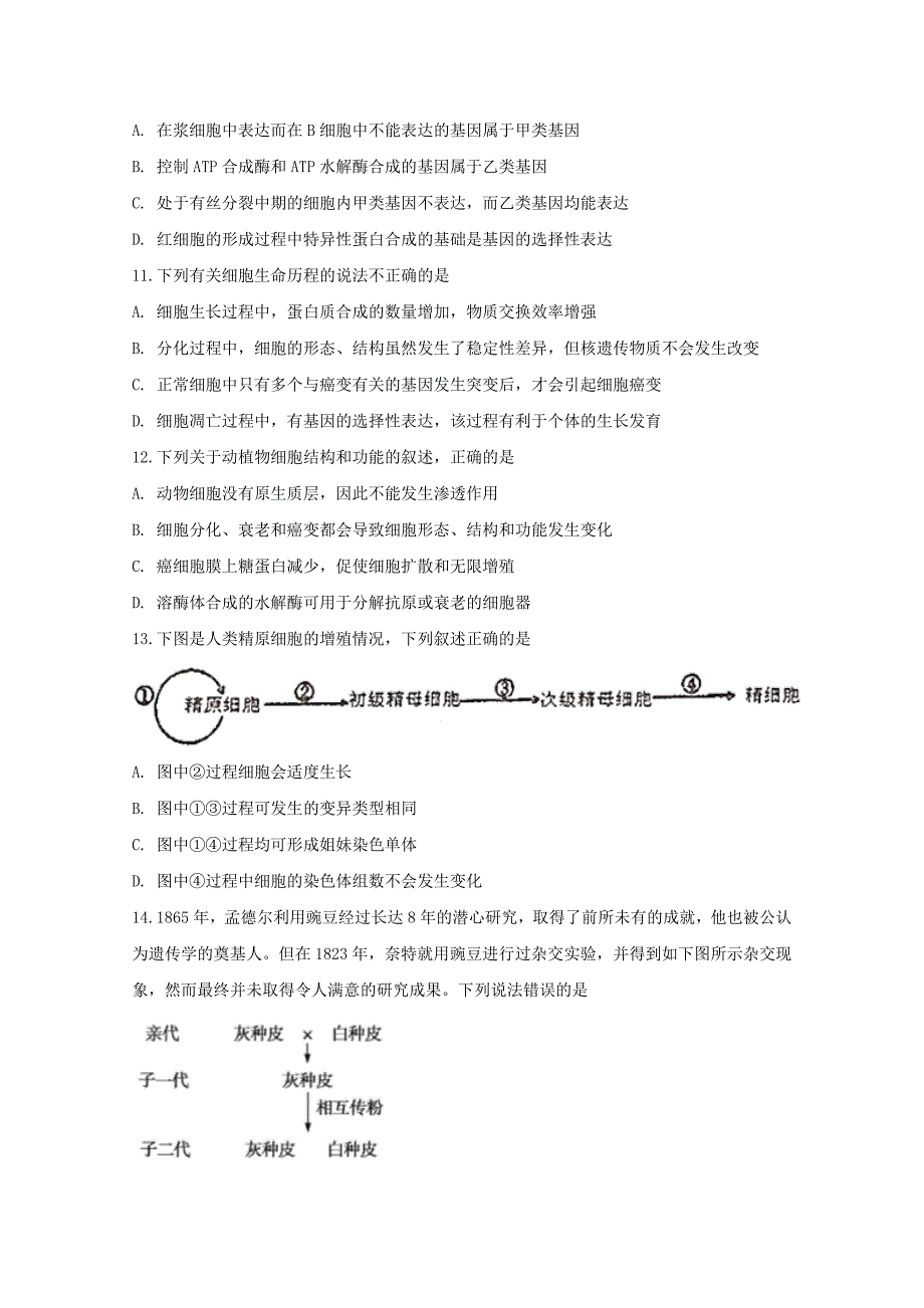 安徽适东县高级中学高三生物12月调研考试试题_第4页