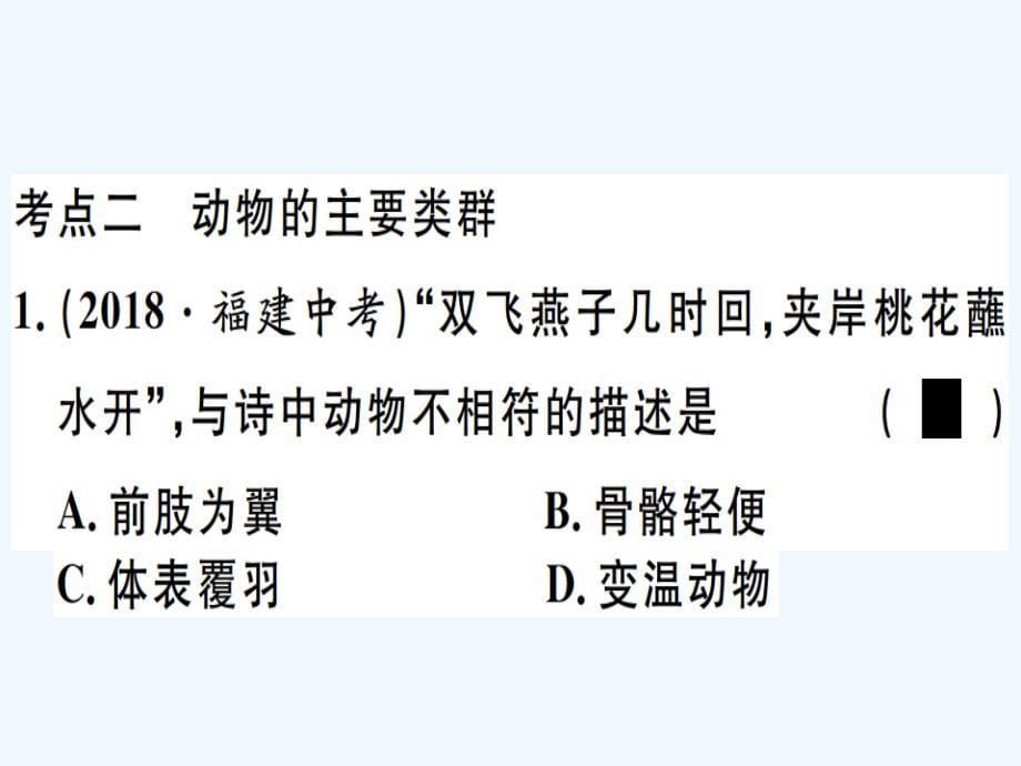 八年级生物下册专题十一各种各样的生物习题课件新版新人教版_第5页