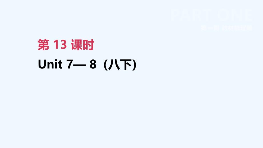 安徽专版中考英语高分复习第一篇教材梳理篇第13课时Units7_8八下课件人教新目标版_第3页