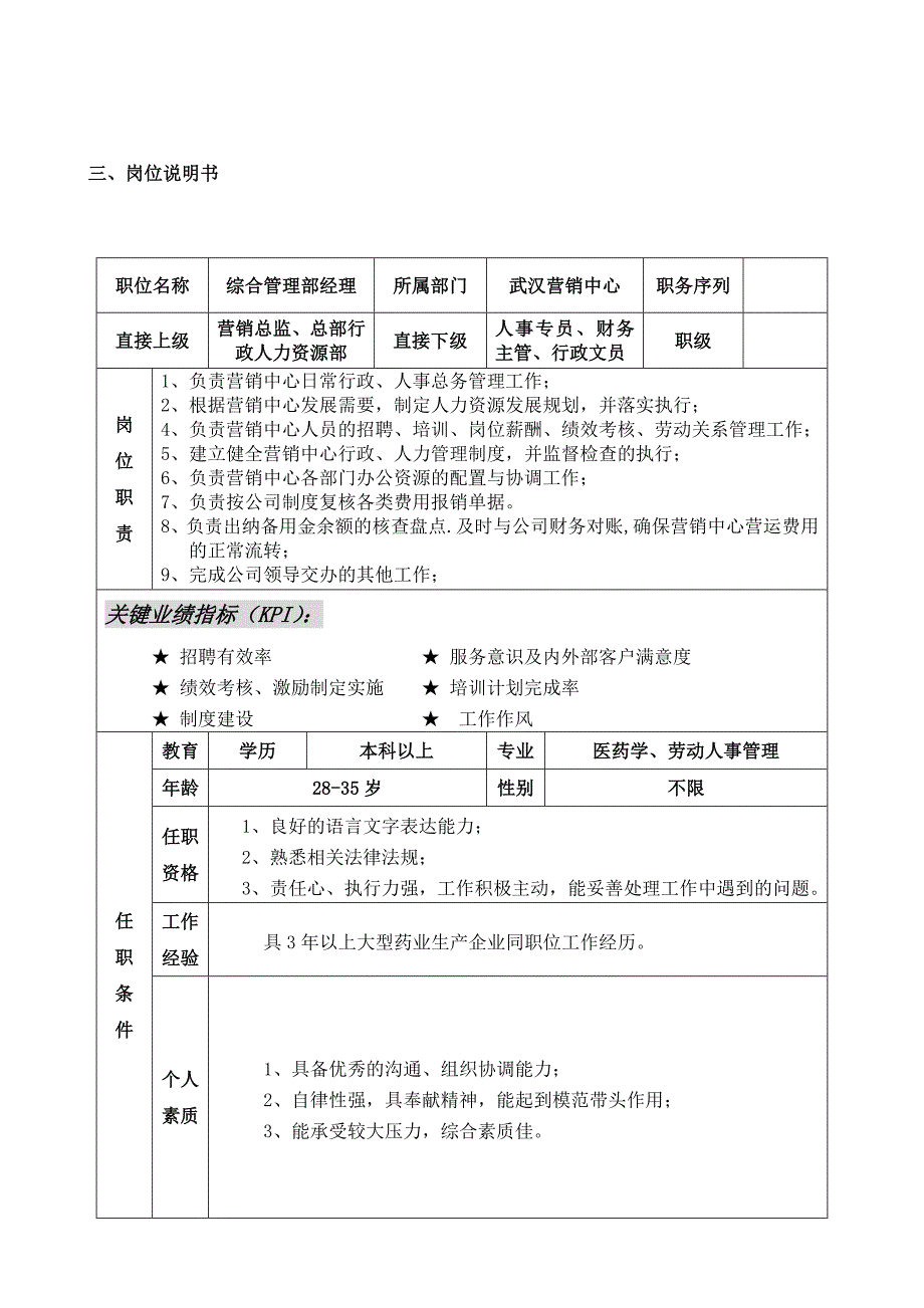 （岗位职责）营销中心部门职责及岗位设置_第2页