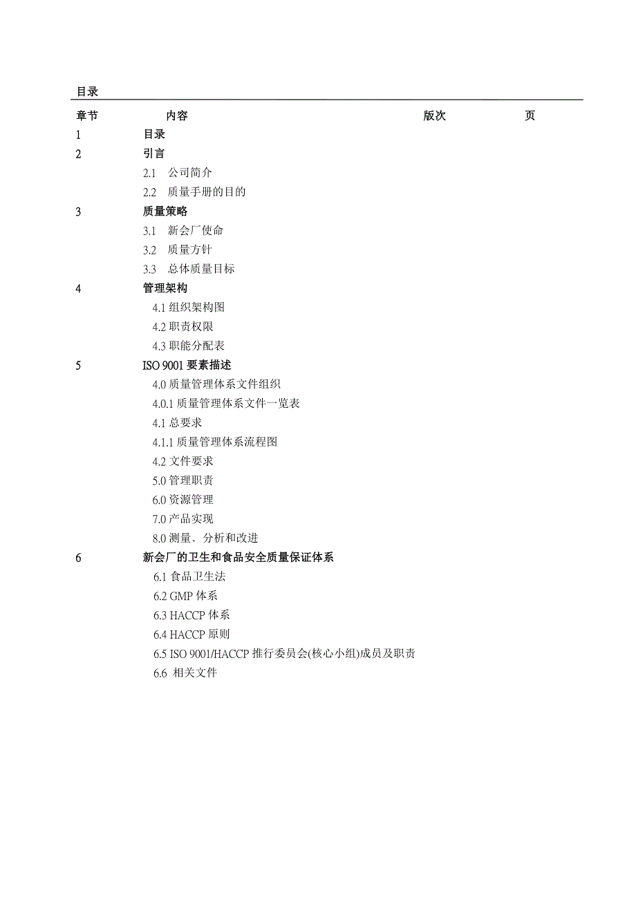 （企业管理手册）食品公司质量手册_第2页