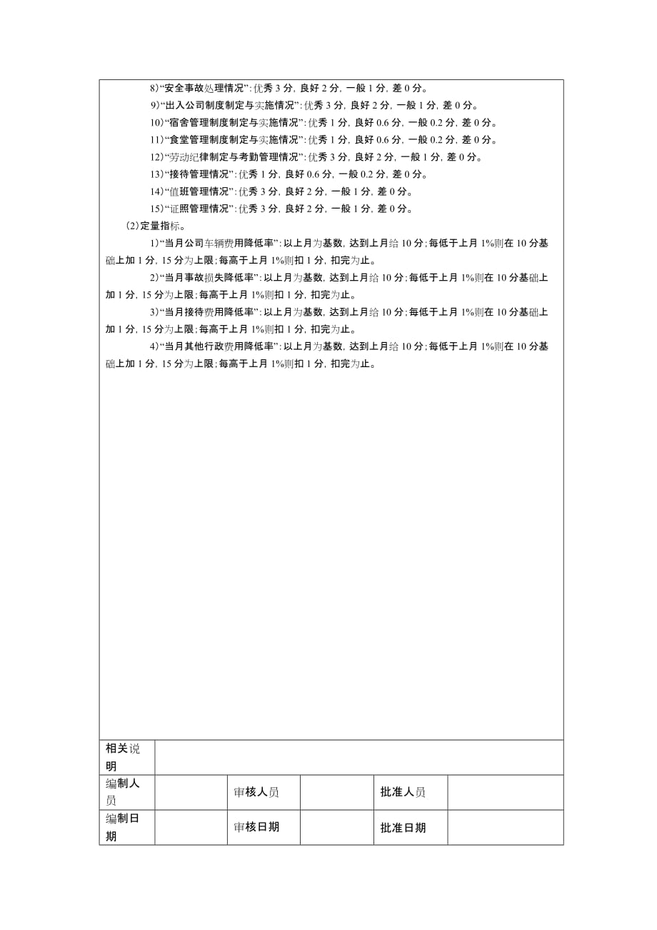 （绩效考核）行政后勤管理考核以及考核方法_第3页