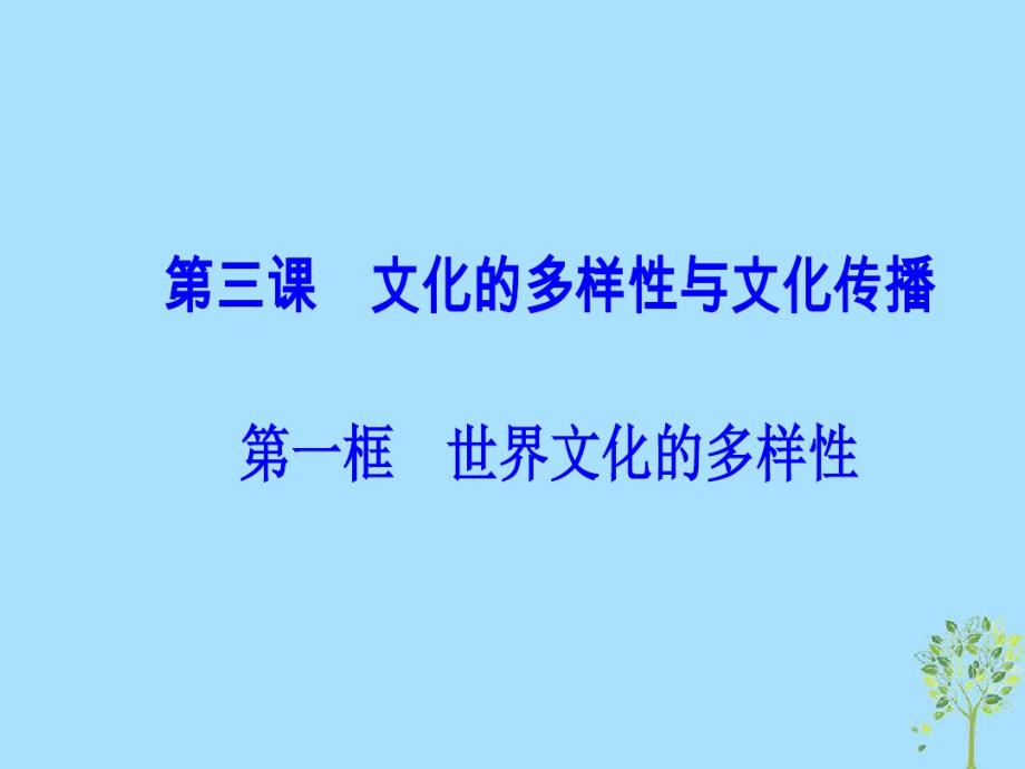 2020学年高中政治第二单元文化传承与创新第三课第一框世界文化的多样性课件新人教版必修3.pdf_第2页