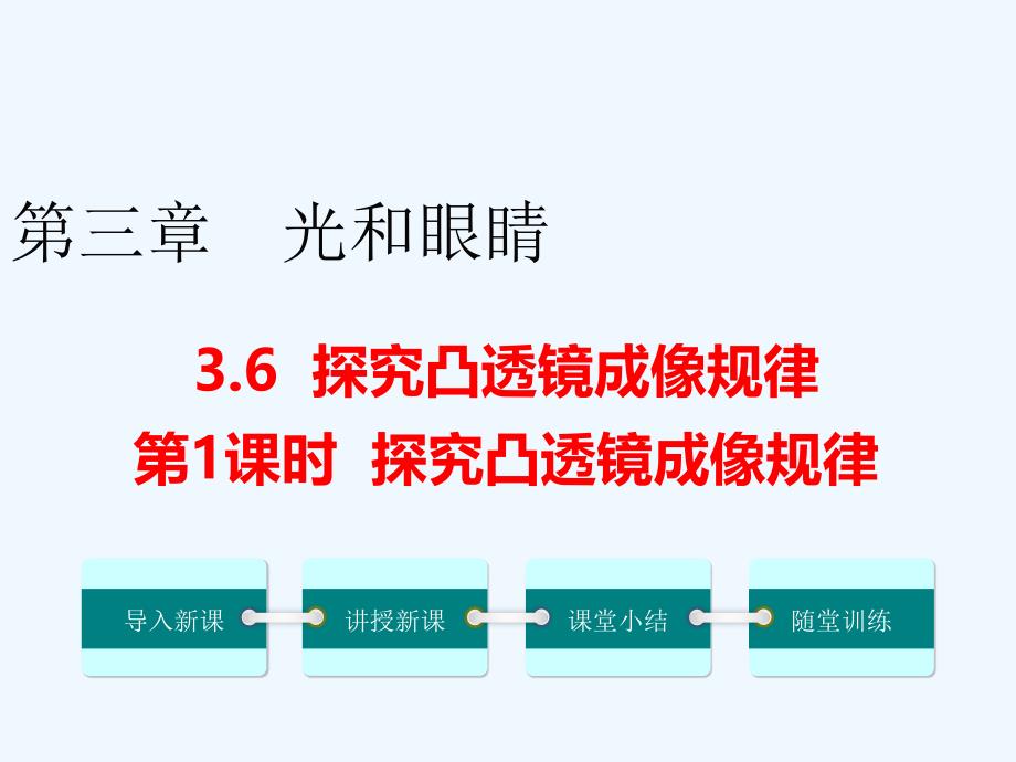 八年级物理上册3.6探究凸透镜成像规律第1课时课件新版粤教沪版_第1页