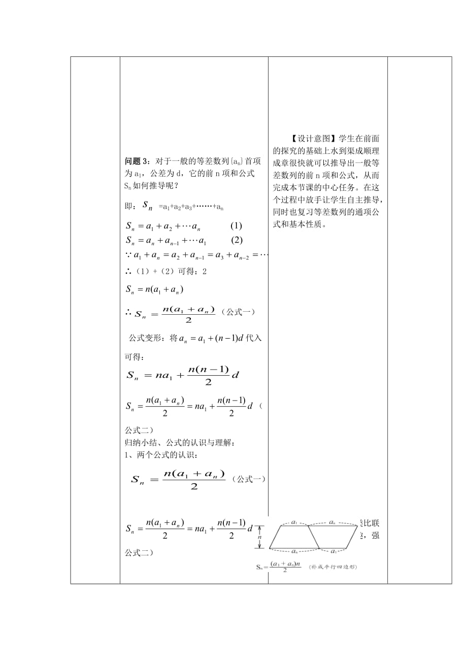 人教A版高中数学必修五第二章第3节《等差数列前n项数和》（第1课时）教案_第4页