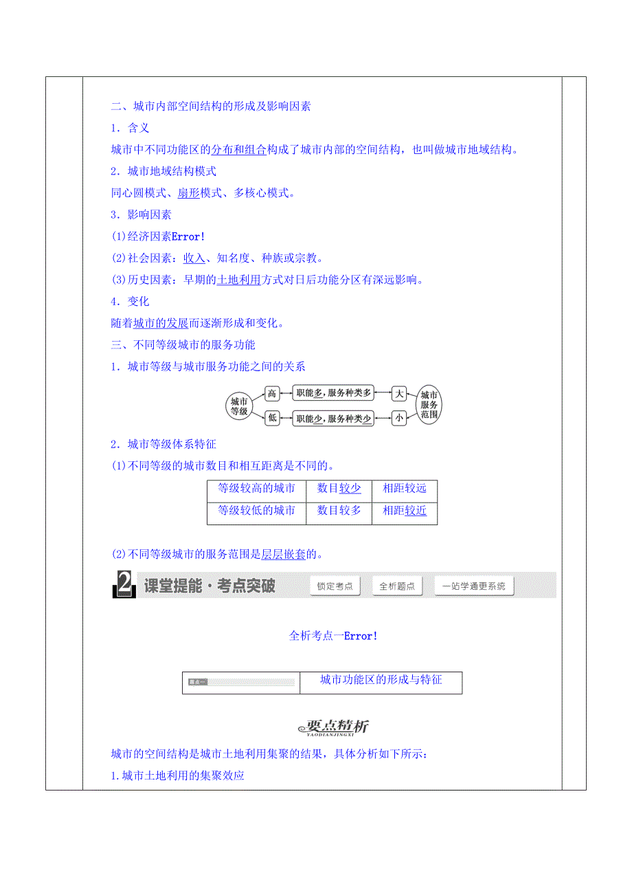 安徽省长丰县实验高级中学高三一轮复习教案：城市_第2页