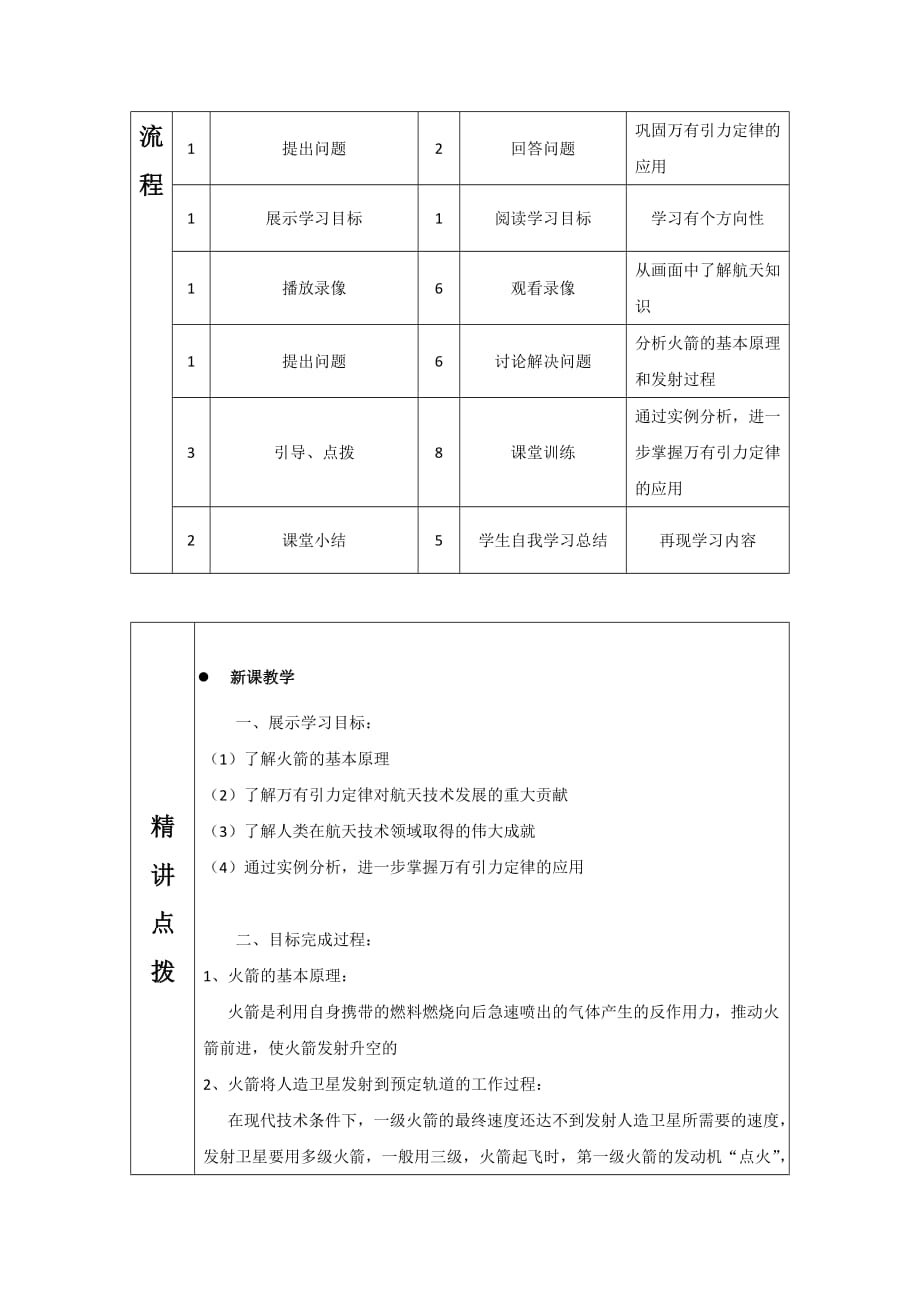 广东省惠阳区中山中学高中物理粤教版必修二：3-3教案 飞向太空_第2页