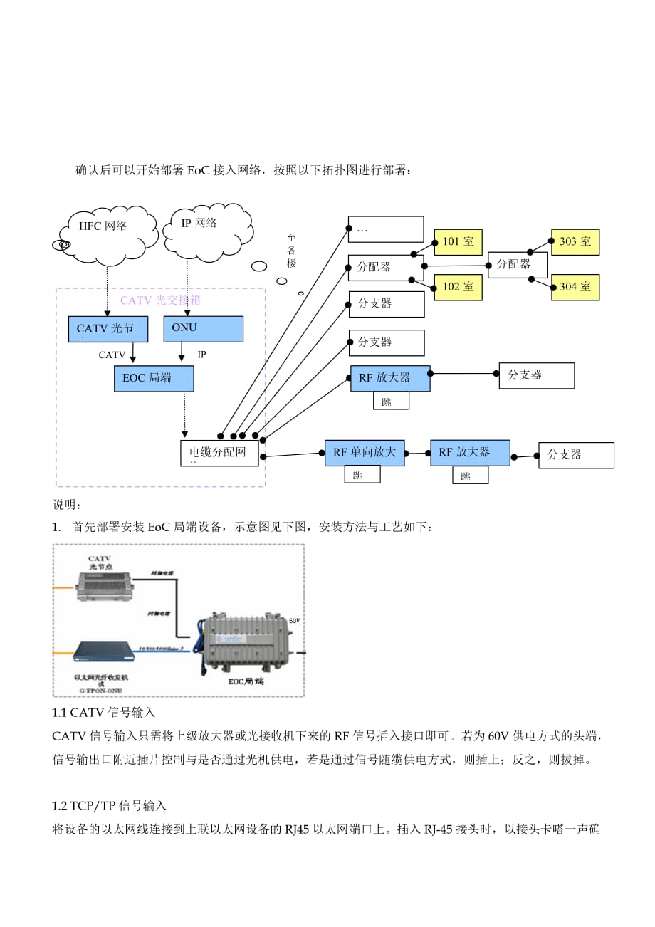 EoC接入安装开通调试指导方法_第3页