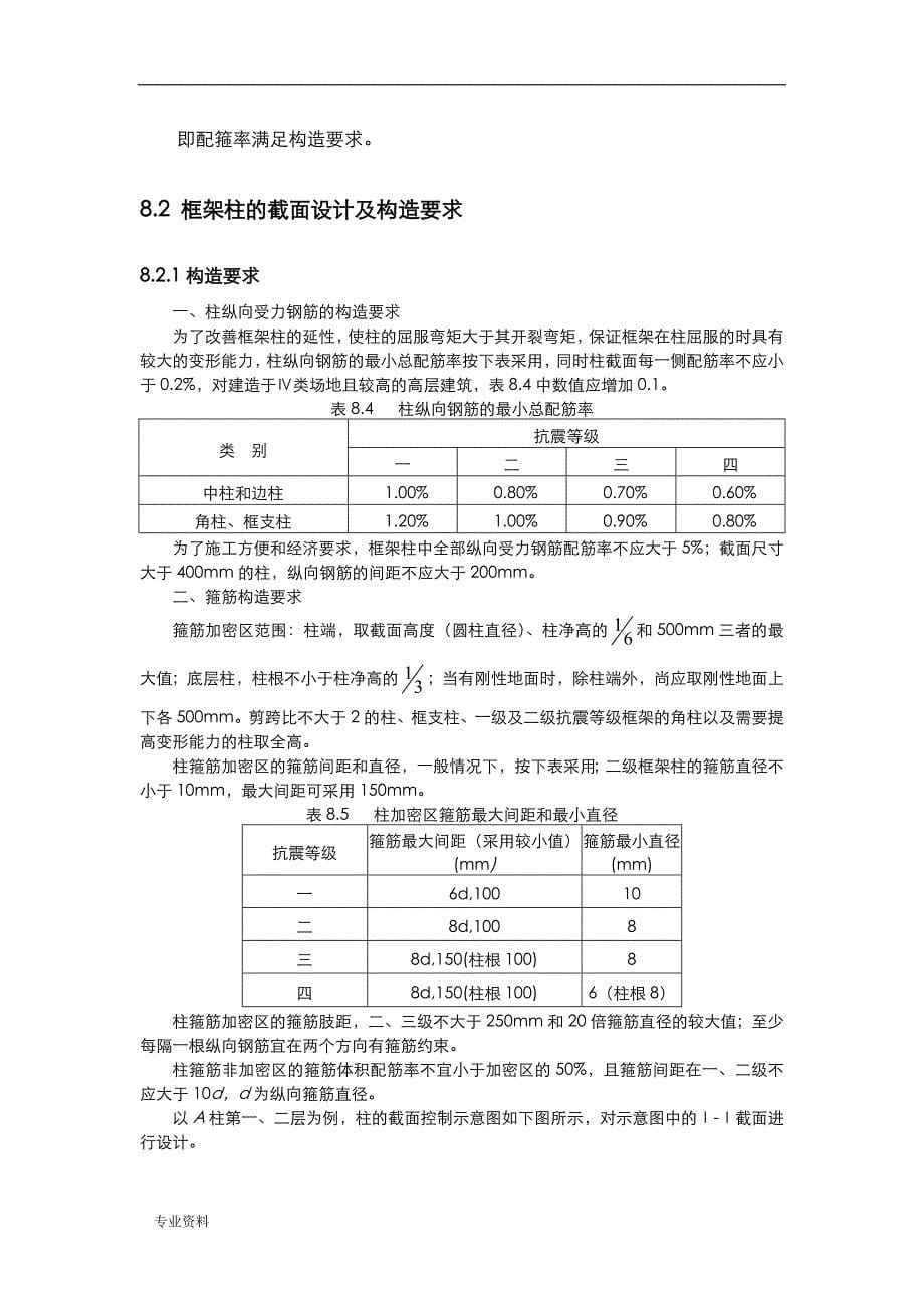 土木工程毕业论文工程设计框架结构(五)_第5页