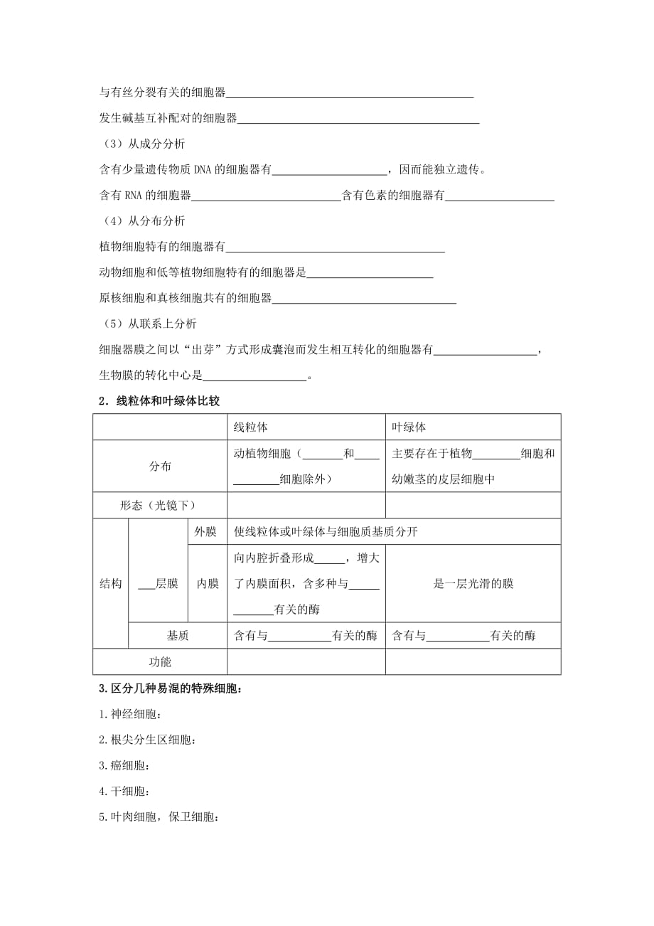 江苏高考生物一轮复习活动单（6）_第2页