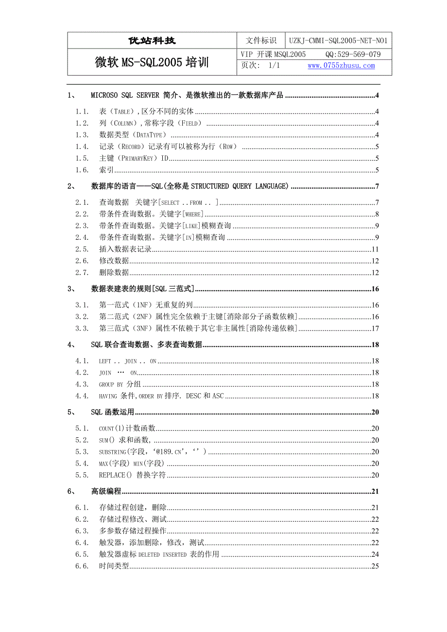 （培训体系）SQL培训精编课程_第1页