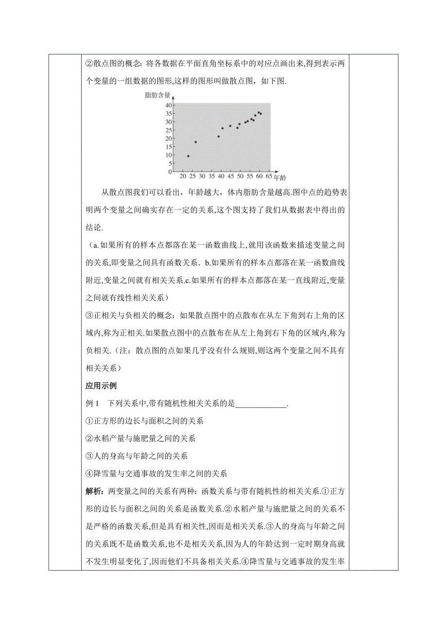 安徽省长丰县实验高级中学高中数学必修三教案：2.3 变量间的相关关系_第4页