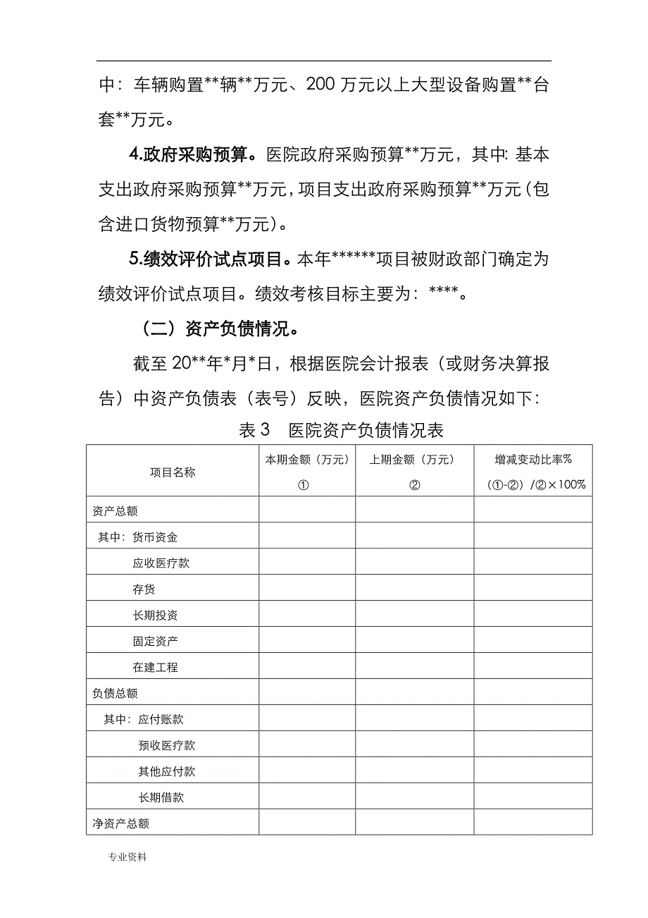 公立医院年度财务分析实施报告模版_第4页