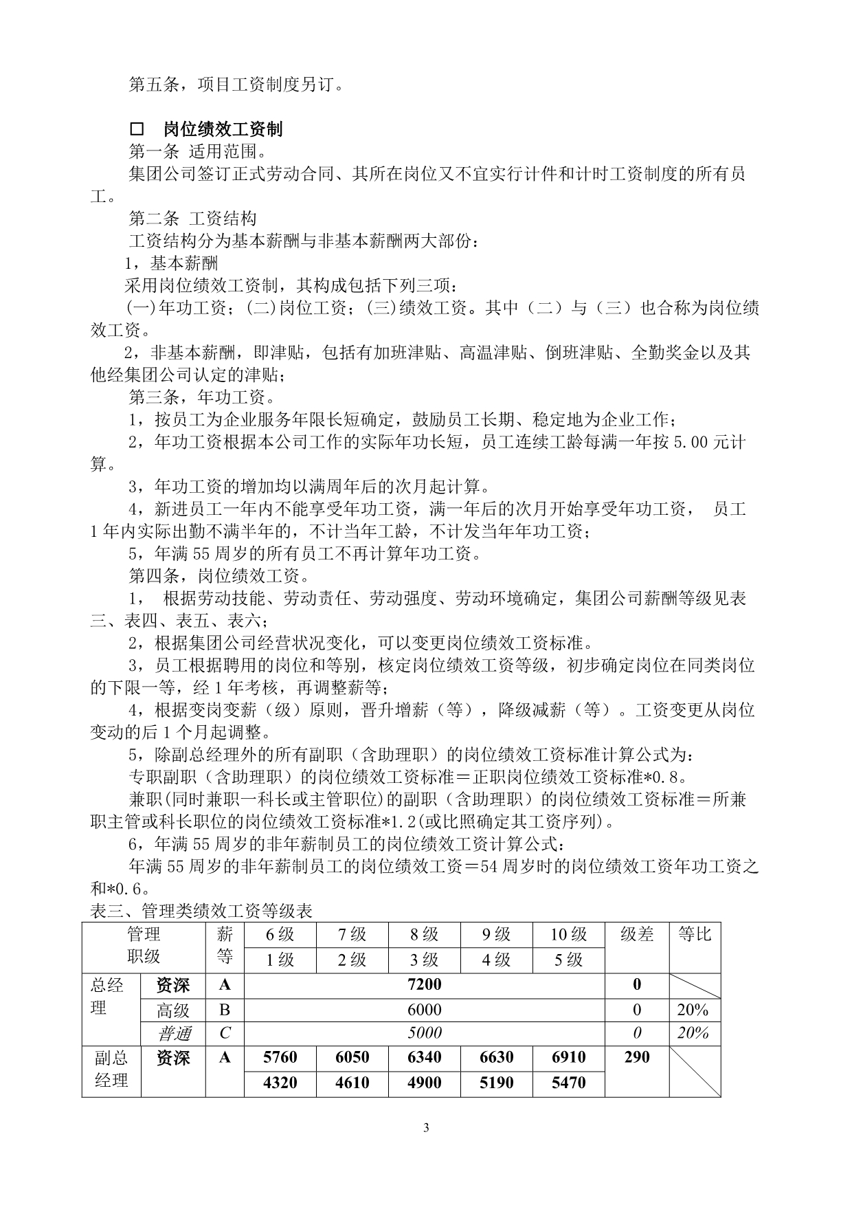 （管理制度）重庆四维瓷业（集团）股份有限公司薪酬管理制度（试行）_第3页