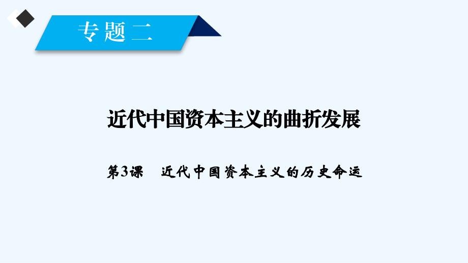 人民版必修二历史课件：专题2 第3课近代中国资本主义的历史命运_第1页