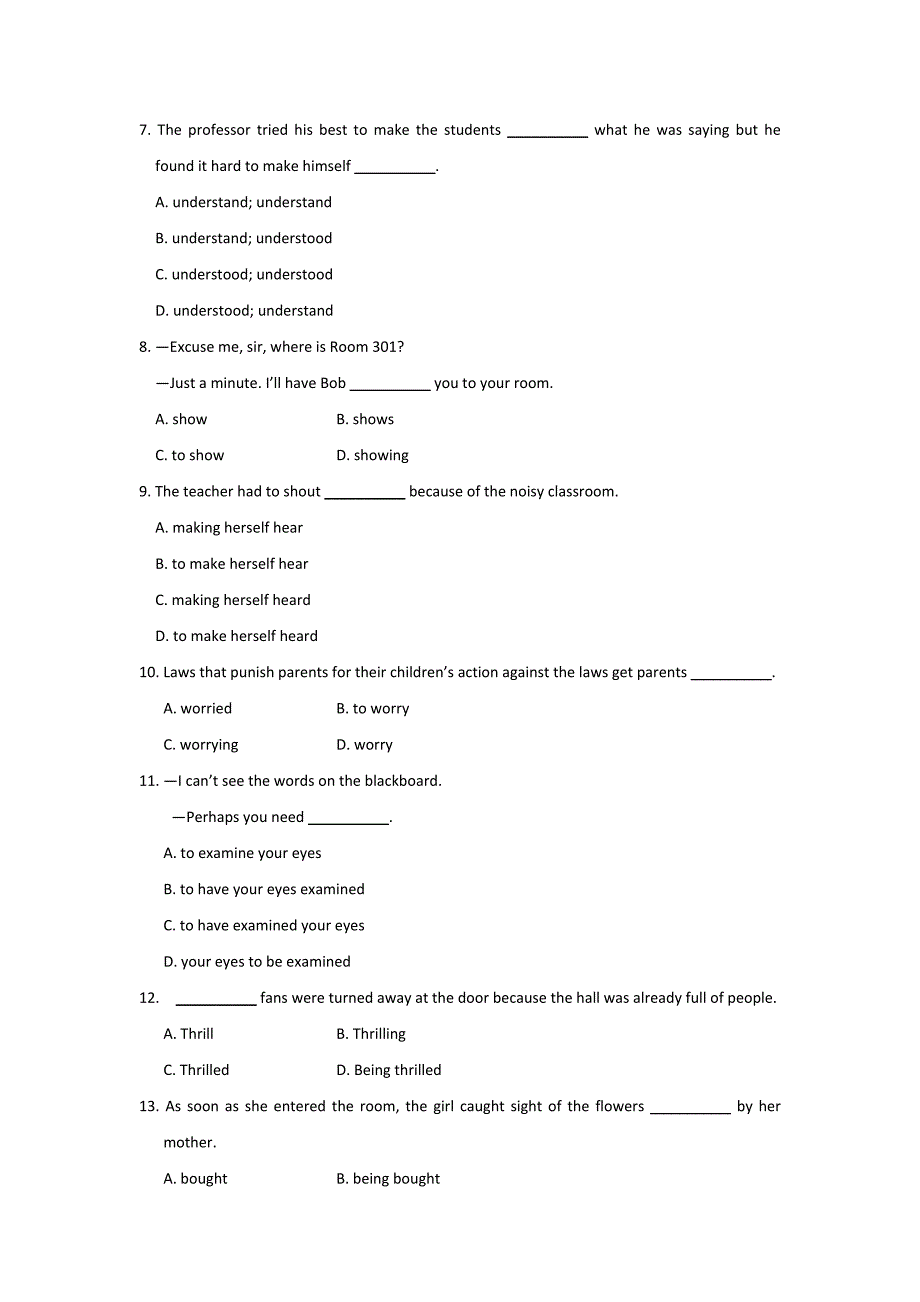 人教版高中英语必修5 Unit2 The United Kingdom period 2 测试（学生版）_第4页