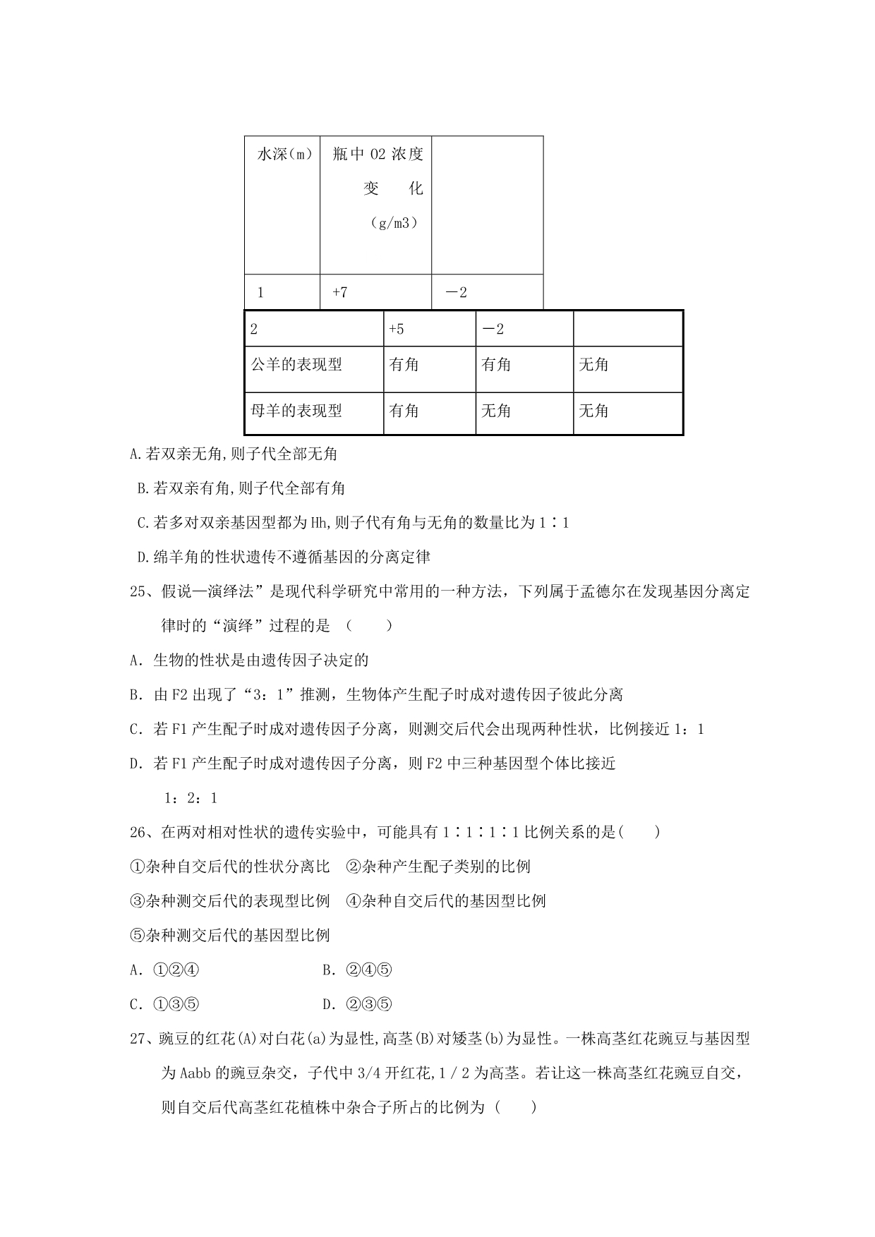 福建省高三生物上学期期中试卷_第5页