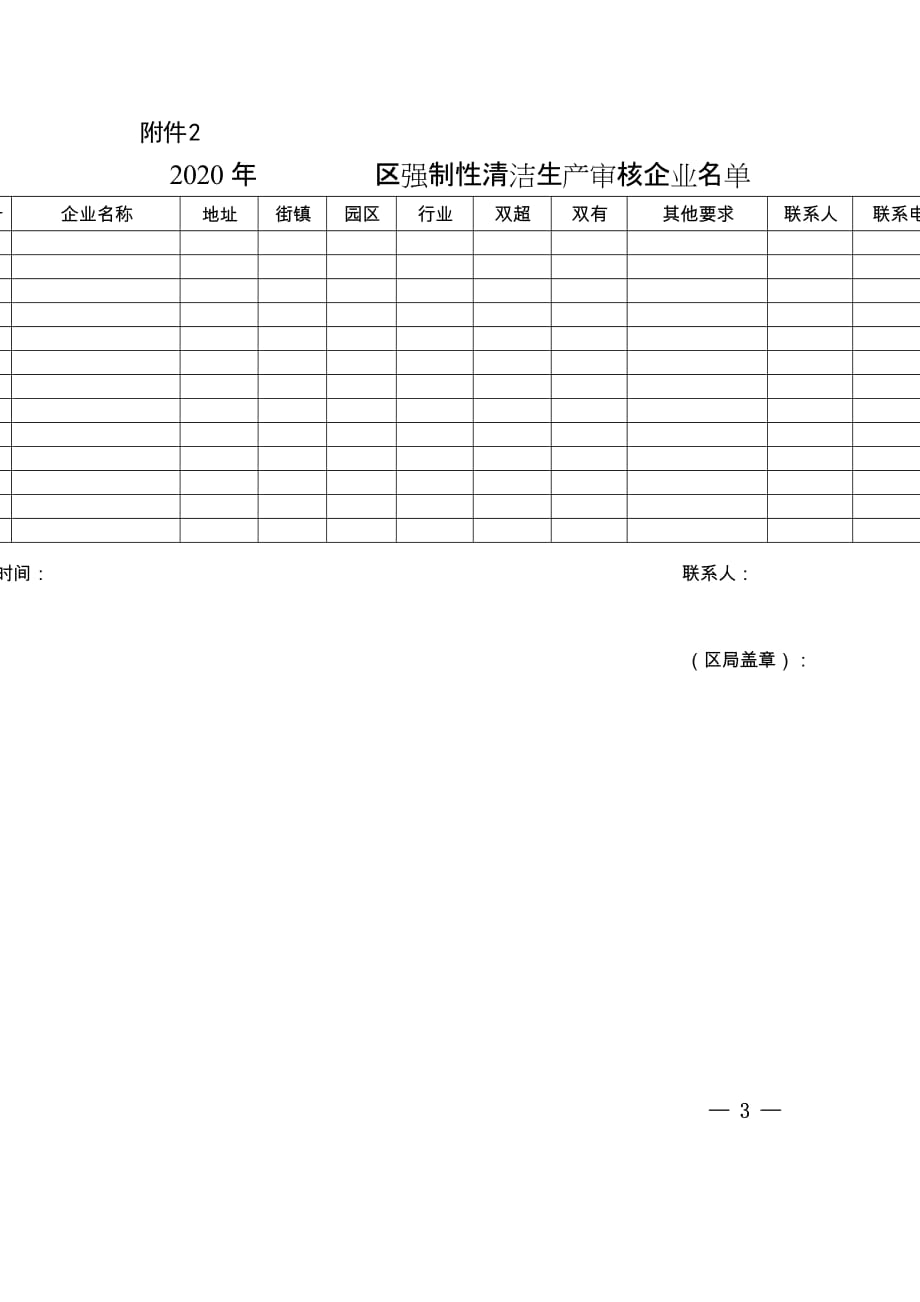 2020年上海市清洁生产审核企业申报表_第3页