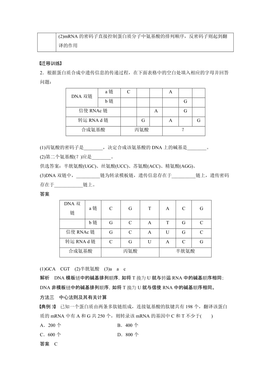 同步备课套餐之高一生物北师大版必修2讲义：第3章 章末整合_第4页